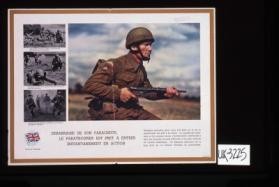 Debarrasse de son parachute, le paratroupier est pret a entrer instantanement en action