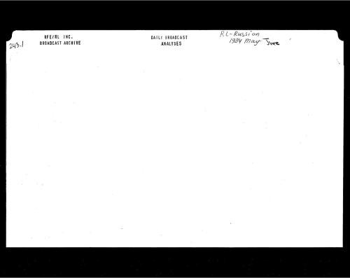 Radio Liberty Russian Service Daily Broadcast Analyses