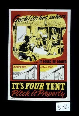 Gosh! It's hot in here. It could be cooler. ... It's your tent. Pitch it properly