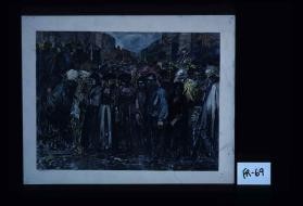 Poster of townspeople and German troops