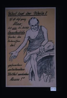 Was sagt der Weise? Es ist das ganz klar, dass nur die Deutsche Demokratische Partei die Interessen des gesamten arbeitenden Volks vertreten kann