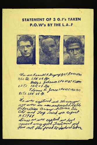 Statement of three G.I's taken P.O.W's by the L.A.F