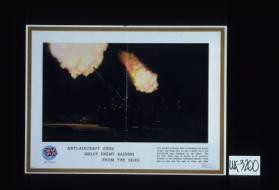 Anti-aircraft guns shoot enemy raiders from the skies