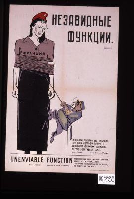 Translation from Russian: Unenviable function, the policeman, servile, without ambition, serves his master, Adolf!