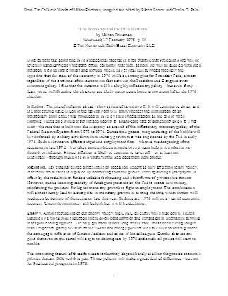 The Economy and the 1976 Elections