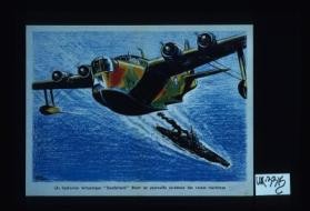 Un hydravion britannique "Sunderland" Short en patrouille au-dessus des routes maritimes