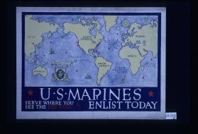U.S. Marines. Serve where you see the red star. Enlist today