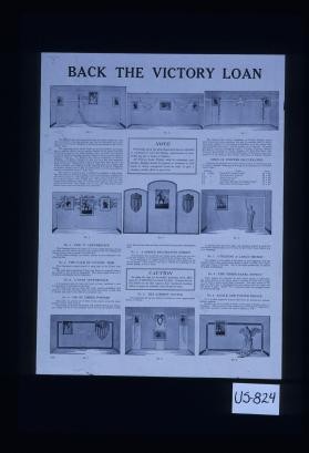 Back the Victory Liberty Loan. Ways to use materials for display ... [Verso:] Window display suggestions complements of the National War Service Committee on Window Displays in cooperation with the Liberty Loan Committee