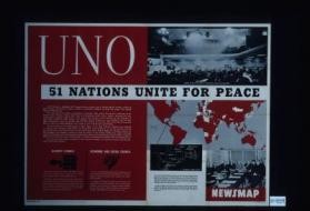 UNO. 51 nations unite for peace ...; [Verso:] They lost every ship but won the battle