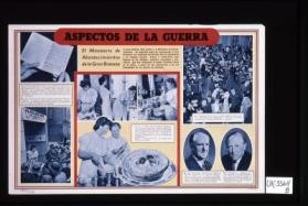 Aspectos de la guerra. El Ministerio de Abastecimientos de la Gran Bretana