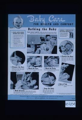 Baby care for health and comfort. Bathing the baby