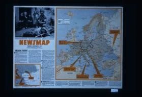 Newsmap. ... The war fronts. ... Italy ... Yugoslavia ... Air offensive ... Southwest Pacific ... Russia ... [Verso:] Something money can't buy ... service ribbons. ... United States Army tradition!