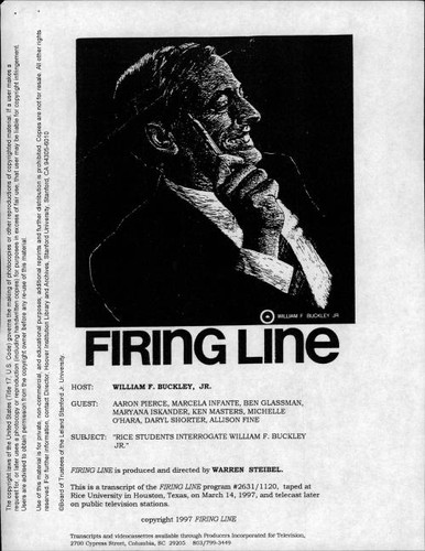 Rice Students Interrogate William F. Buckley Jr