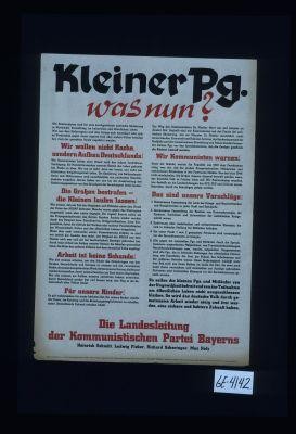 Wir wollen nicht Rache, sondern Aufbau Deutschlands!