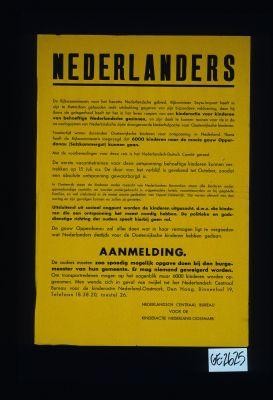 Nederlanders. De Rijkscommissaris voor het bezette