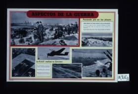 Aspectos de la guerra. Poniendo pie en las playas. ... La R.A.F. realiza su funcion: