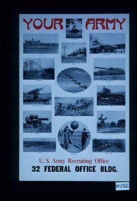 Your Army. U. S. Army recruiting office, 32 Federal Office Building