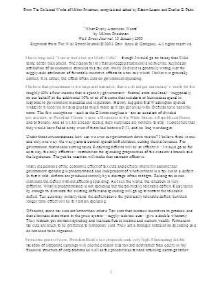 What Every American Wants