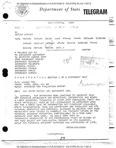 Romanian RFE evaluation report