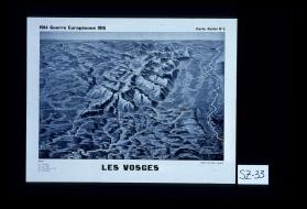 1914 Guerre Europeenne 1915. Carte Relief No. 2. Depose ... Les Vosgues. Edition Louis Burgy, Lausanne