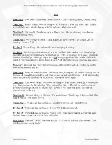 Joseph Stilwell diary transcript (19)