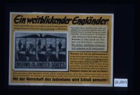Ein weitblickender Englander sah im Jahre 1909 ... die Entwicklung der Vereinigten Staaten voraus, als er diese Zeichnung veroffentlichte ... Juden und Juden genossen sind die wahren herren in USA. ... Mit der Herrschaft des Judentems wird Schluss gemacht!