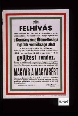 Felhivas elszakitott es 20 ev szenvedese utan visszatero testvereink megsegitesere