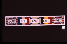 Answer the call right quickly