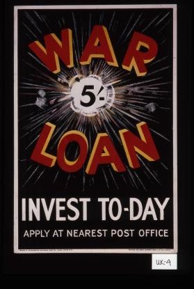 War loan, 5/. Invest today, apply at nearest Post Office
