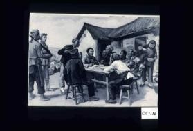 Poster depicting Mao Tse-tung with guerrillas