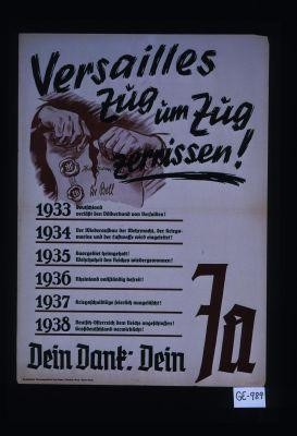 Versailles, Zug um Zug zerrissen! ... Dein Dank: Dein ja