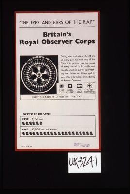 Britain's Royal Observer Corps ... to spot and plot the course of every aircraft ... which is over or approaching the shores of Britain