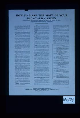 How to make the most of your back-yard garden ... [instructions]