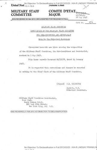 United Nations Military Staff Committee composition