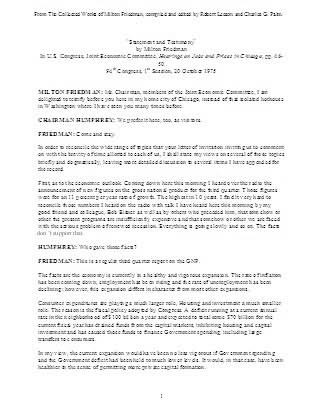 Statement on jobs and prices in Chicago