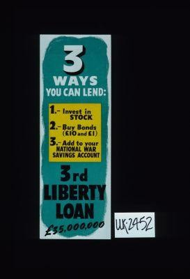 3 ways you can lend: 1. Invest in stock