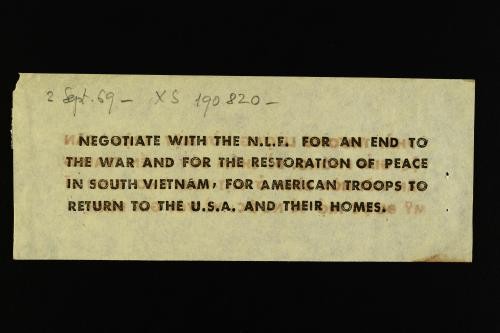 Negotiate with the N.L.F