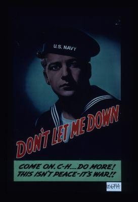 Don't let me down. Come on, C-H . . . do more! This isn't peace - it's war!!