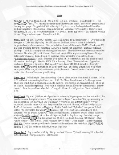 Joseph Stilwell diary transcript (32)