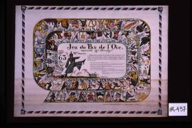 Jeu du pas de l'oie, renouvele des Boches. Reglement: chaque joueur a son tour jette deux des