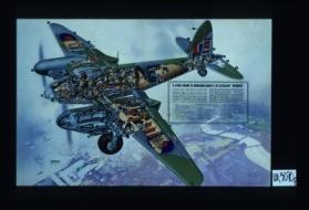 O aviao ligeiro de bombardeamento o De Havilland "Mosquito"