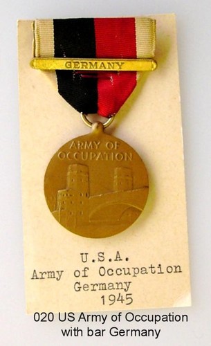 US Army of Occupation medal with bar Germany