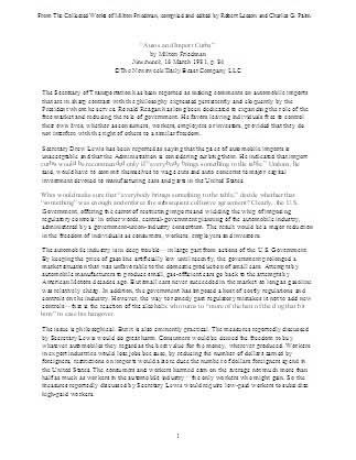 Autos and Import Curbs