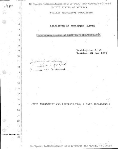 Transcript of discussion of personnel matter