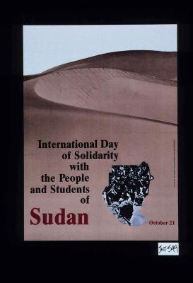 International Day of Solidarity with the Peoples and students of Sudan, October 21