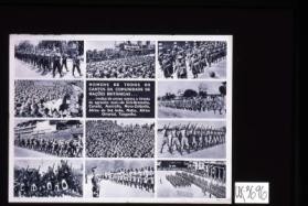 Homens de todos os cantos da comunidade de nacoes Britanicas. ... Irmaos de armas contra a tirania da agressao nazi - da Gra-Bretanha, Canada, Australia, Nova-Zelandia, Africa do Sul, India, Malta, Africa Oriental, Tanganika