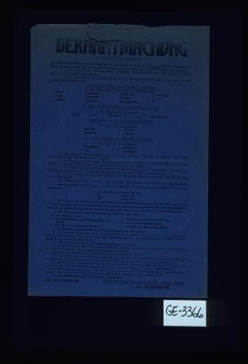 Bekanntmachung. ... Jeder Handel mit Getreide, Mehl, sonstigen Mahlprodukten und Brot ohne Genehmigung des Kreischefs hat aufgehort ... Lukow, den 24. December 1915 ... von Kusenberg
