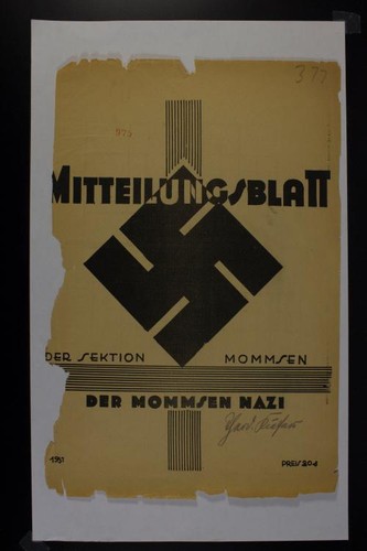 keine Ab.! Mitteilungsblatt der Sektion Mommsen der NSDAP