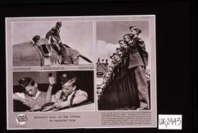 Britain's R.A.F. of the future in training now. Every British schoolboy who joins the Air Training Corps dreams of becoming the pilot of a "Spitfire."