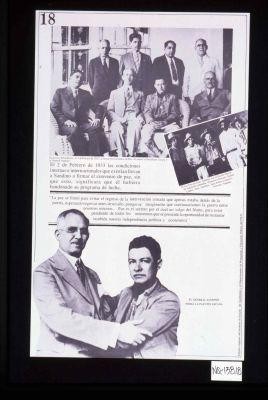 El 2 de febrero de 1933 las condiciones inter nas e internacionales que existian llevan a Sandino a firmar el convenio de paz, sin que esto, significara que el hubiera bandonado su programa de lucha